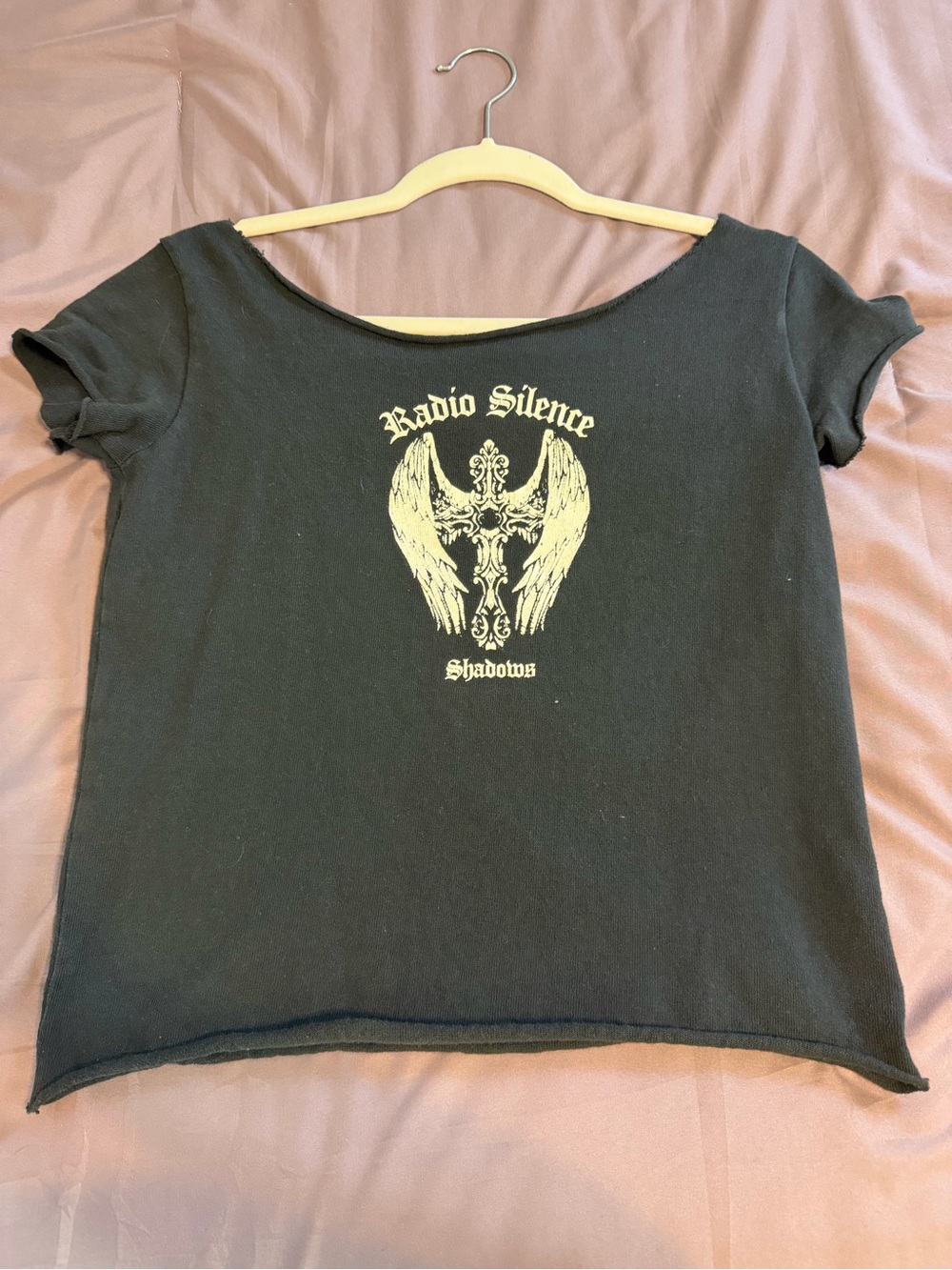Brandy Melville Black Radio Silence Tee